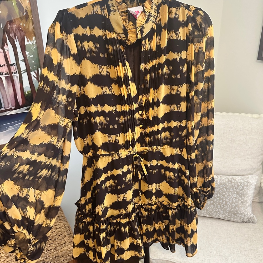Buddy Love Black and Gold Patterned dress